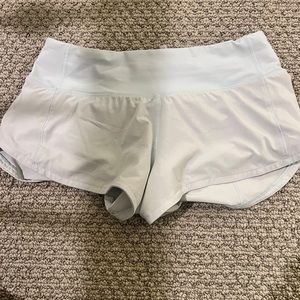 Lululemon size 2 blue speed up shorts, 2.5 length